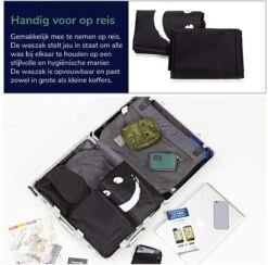 Wonair - Waszak Groot - 60x90cm - Zwart - Met Trekkoord En Draagband -Huishoudelijke Artikelen Winkel 1200x1187 2