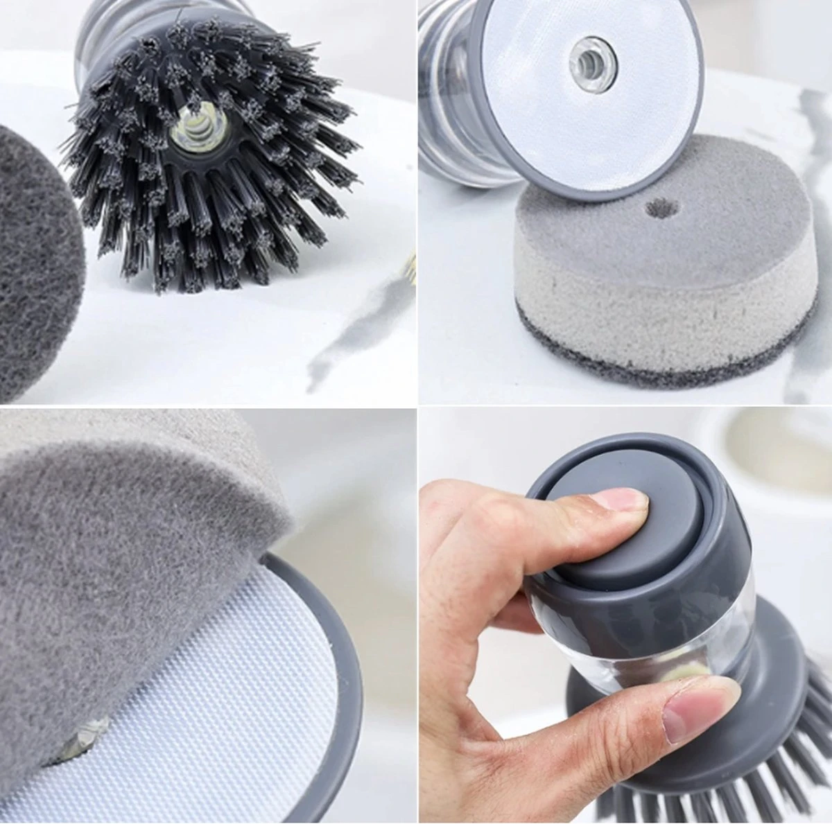 Afwasborstel met Zeepdispenser – Met 3 verschillende opzet stukken – Inclusief Houder – Grijs – Afwas Borstel Zeepreservoir – Zeep Handborstel – Doseerpomp – Afwasmiddel Dispenser – Navulbaar Afwasborstel Met Zeepdispenser – Met 3 Verschillende Opzet Stukken – Inclusief Houder – Grijs – Afwas Borstel Zeepreservoir – Zeep Handborstel – Doseerpomp – Afwasmiddel Dispenser – Navulbaar -Huishoudelijke Artikelen Winkel 1200x1189 8