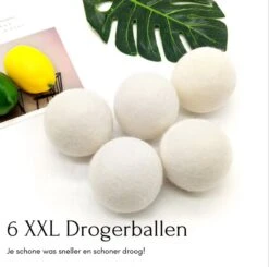 Geniet Van Gemak® | Herbruikbare Wollen Drogerballen | Wasbollen | Schaapswol | Duurzame En Energiebesparende Wasballen | 6 XL Drogerballen -Huishoudelijke Artikelen Winkel 1200x1191 1