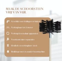 Waay Lifestyle Schoorsteenveegset - Schoorsteenborstel 6 Meter - Schoorsteenreiniger - Schrobborstels - Schoorsteenveger - Flexibele Steel - Geschikt Voor Boormachine - Wit -Huishoudelijke Artikelen Winkel 1200x1191 11