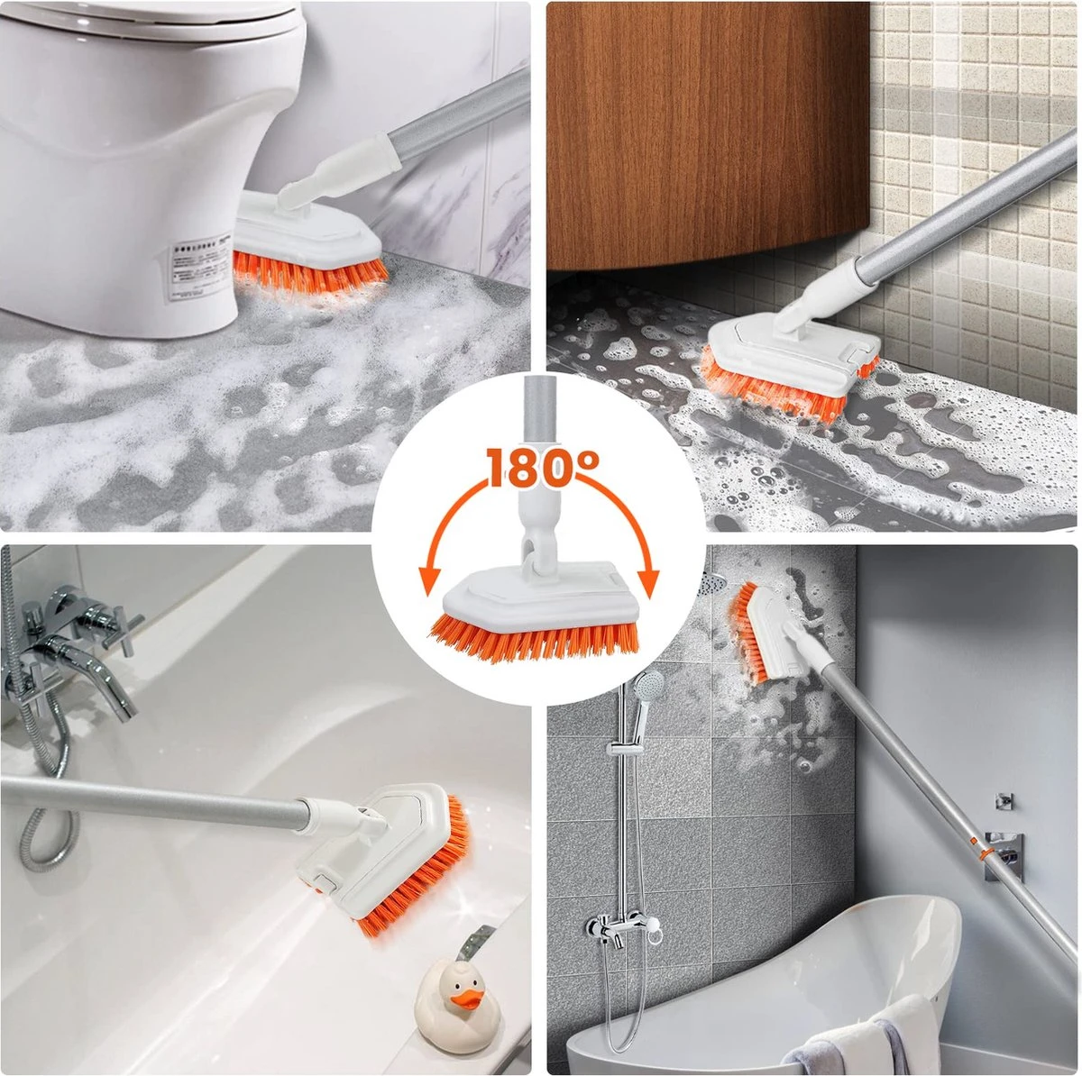 Badkamer reinigingsborstel - Badkamerschrobborstel - Reinigingsborstel - met afneembare telescopische handgreep en 180° verstelbare gezamenlijke reinigingsborstel - Lange steel 107 cm Merkloos Badkamer Reinigingsborstel - Badkamerschrobborstel - Reinigingsborstel - Met Afneembare Telescopische Handgreep En 180° Verstelbare Gezamenlijke Reinigingsborstel - Lange Steel 107 Cm -Huishoudelijke Artikelen Winkel 1200x1194 13