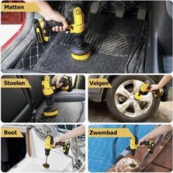 Merkloos 4-delige Borstelset Voor Boormachine - Inclusief Verlengstuk - Opzetborstels - Schrobborstel - Schuurborstel - Schoonmaakborstel - Tapijtreiniger - Brush - Geel - Gratis Verzending -Huishoudelijke Artikelen Winkel 1200x1195 15