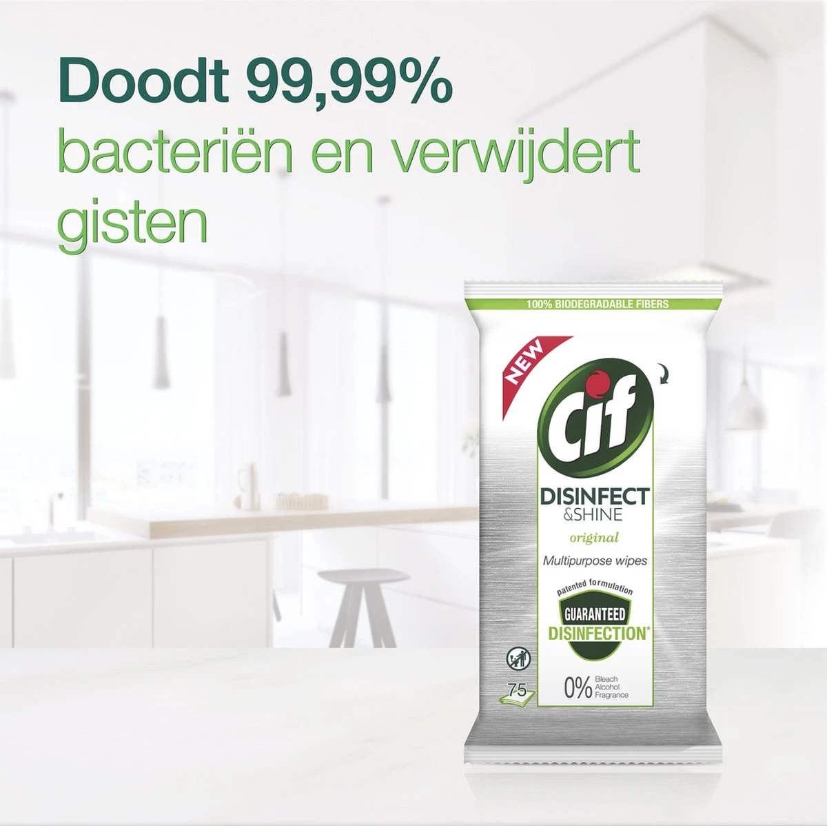 Cif Disinfect & Shine Wipes doden 99,99% van de bacteriën Original desinfecterende schoonmaakdoekjes, van 100% biologisch afbreekbaar textiel 5 x 75 doekjes Cif Disinfect & Shine Wipes Doden 99,99% Van De Bacteriën Original Desinfecterende Schoonmaakdoekjes, Van 100% Biologisch Afbreekbaar Textiel 5 X 75 Doekjes -Huishoudelijke Artikelen Winkel 1200x1198 80