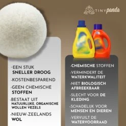 Merkloos Droger Ballen XL 6 Stuks Inclusief Lavendelolie – Zero Waste Dryer Balls - Duurzaam – Wasverzachter – Herbruikbare Drogerballen – Droogt De Was Sneller – Tiny Panda -Huishoudelijke Artikelen Winkel 1200x1199 1