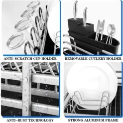 Doogo® Afdruiprek Met Bestekkorf En Lekbak Voor Keukenborden En Bestek Afdruiprek Met Draaibare Uitloop 6 Doogo® Afdruiprek Met Bestekkorf En Lekbak Voor Keukenborden En Bestek Afdruiprek Met Draaibare Uitloop -Huishoudelijke Artikelen Winkel 1200x1199 23