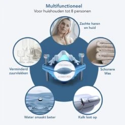 KIMO DIRECT Waterontharder Met 6 Teststrips - Waterontharder - Huishouden Tot 6 Personen - Waterfilter - 7500 Gauss - Blauw -Huishoudelijke Artikelen Winkel 1200x1200 1009