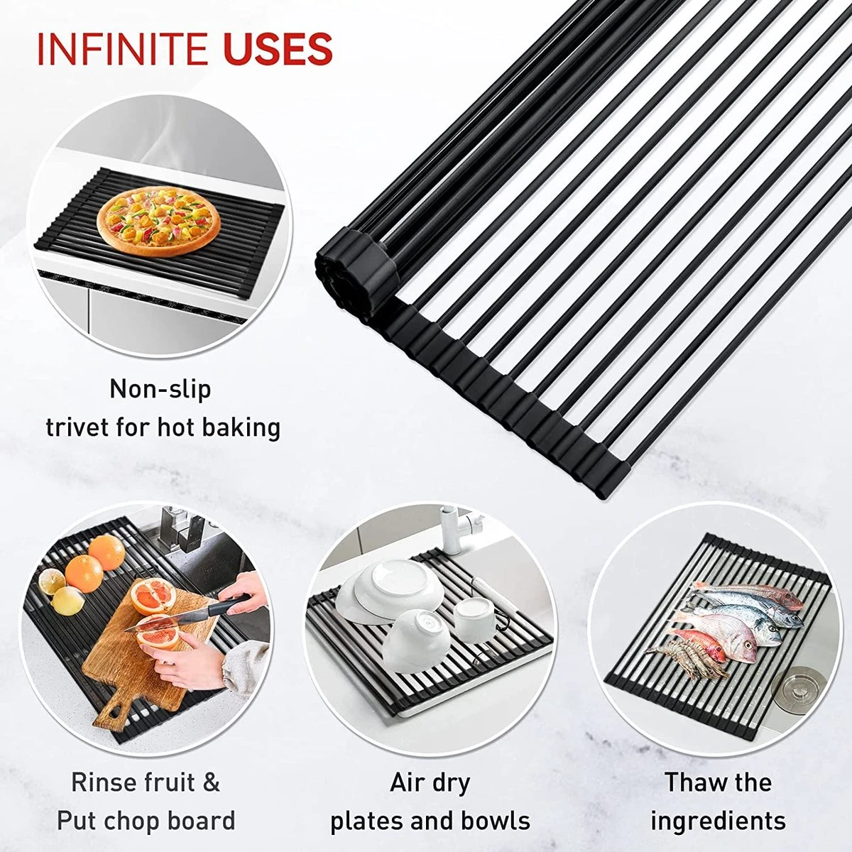 BOTC Afdruiprek - verstelbaar - Afdruipmat voor afwas - Pannenonderzetter - Opvouwbaar BOTC Afdruiprek - Verstelbaar - Afdruipmat Voor Afwas - Pannenonderzetter - Opvouwbaar -Huishoudelijke Artikelen Winkel 1200x1200 1207