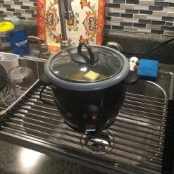 IBright Oprolbare Afdruiprek - Pannen Rooster Hittebestendig - Afdruiprooster - Pannenonderzetter - RVS Zwart -Huishoudelijke Artikelen Winkel 1200x1200 1225