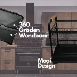 Afdruiprek - Zwart/ Met Flexibele Water Afvoer/ Borden, Pannen Bestek/ RVS/ Lichtgewicht/ Lekbak/ Luxe Uitvoering 4 Afdruiprek - Zwart/ Met Flexibele Water Afvoer/ Borden, Pannen Bestek/ RVS/ Lichtgewicht/ Lekbak/ Luxe Uitvoering -Huishoudelijke Artikelen Winkel 1200x1200 1245