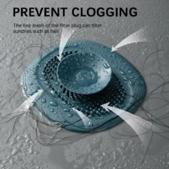 Merkloos Luxe Doucheputje Afvoer Plug Zeef Stopper Stop - Universele Haarfilter Haarvanger Gootsteenstop Afvoerstop Onderdeel Afvoerputje Stopper Putje Rooster Voor Wastafel Gootsteen Spoelbak Bad Douchebak Keuken Wasbak Badkuip Aanrecht - Siliconen - Blauw -Huishoudelijke Artikelen Winkel 1200x1200 1286