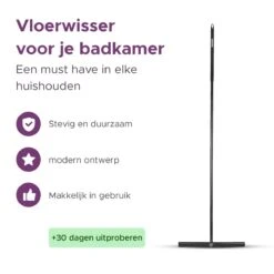 MAYMS® Vloerwisser Badkamer - Vloertrekker - Vloertrekker Met Steel - Floor Wiper - Aftrekker - RVS - Zwart - Design - Wisser - Vloerwisser Douche -Huishoudelijke Artikelen Winkel 1200x1200 1353