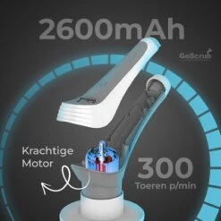 GoScrub® Elektrische Schoonmaakborstel – Elektrische Schrobber - Schrobborstel – Voor Badkamer Of Keuken – Schrobber Met Steel – Luiwagen – Polijstmachine - Poetsmachine Met 10 Opzetstukken -Huishoudelijke Artikelen Winkel 1200x1200 1455