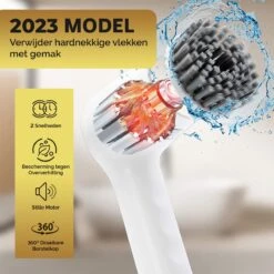 MostEssential Premium Elektrische Schoonmaakborstel 2023 Model – Elektrische Schrobber - Schrobborstel - Poetsmachine – Voor Badkamer Of Keuken - Inclusief 4 Borstelkoppen -Huishoudelijke Artikelen Winkel 1200x1200 1487