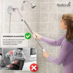 GoScrub® Elektrische Schoonmaakborstel – Elektrische Schrobber - Schrobborstel – Voor Badkamer Of Keuken – Schrobber Met Steel – Luiwagen – Polijstmachine - Roze 8 GoScrub® Elektrische Schoonmaakborstel – Elektrische Schrobber - Schrobborstel – Voor Badkamer Of Keuken – Schrobber Met Steel – Luiwagen – Polijstmachine - Roze -Huishoudelijke Artikelen Winkel 1200x1200 1551