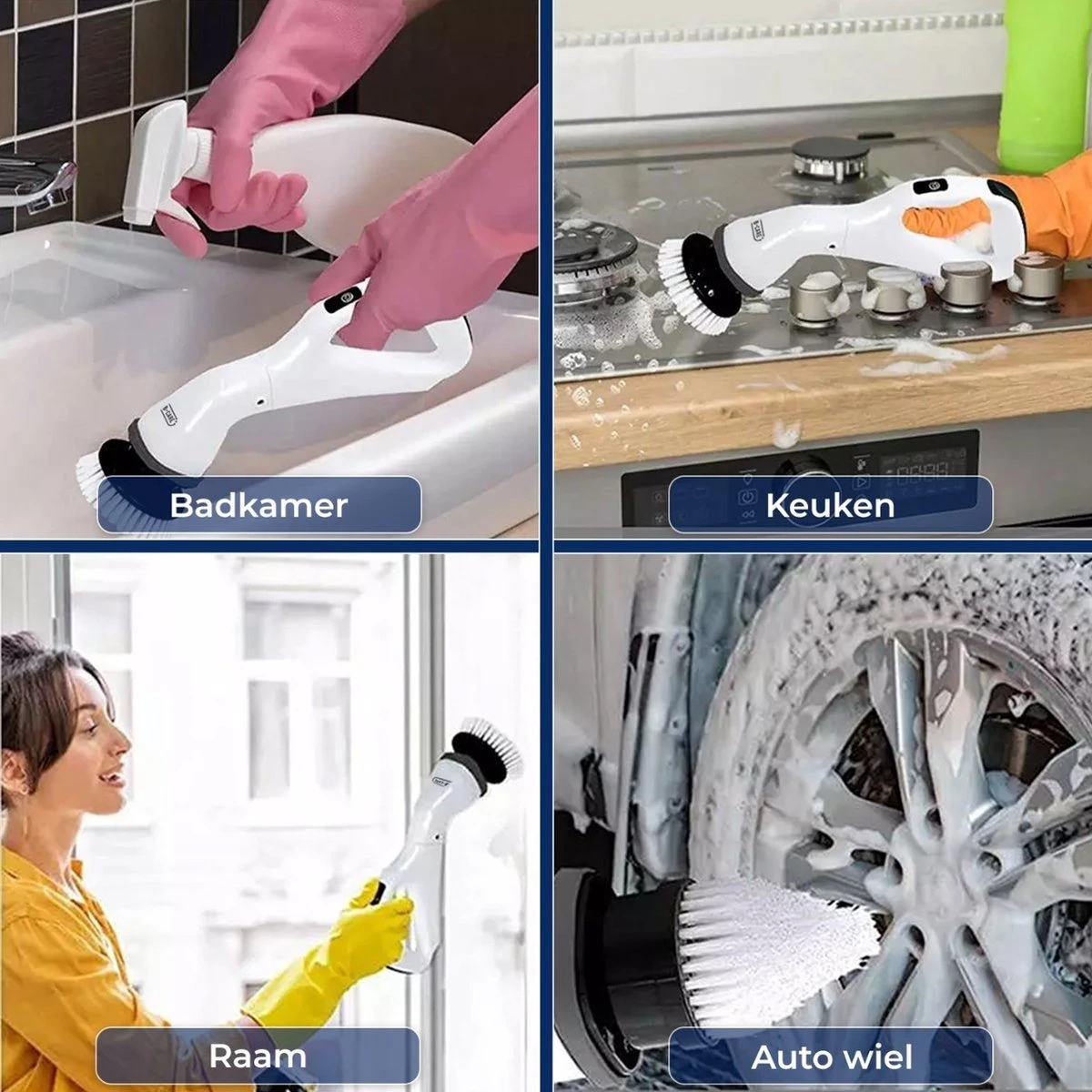 B-care Elektrische Schoonmaakborstel - 4 Opzetstukken - Wasborstel - Poetsmachine - Schrobborstel - Handborstel - Werkborstel - Schrobber - Boorborstel - Schoonmaakmiddelen - Reinigingsborstel B-care Elektrische Schoonmaakborstel - 4 Opzetstukken - Wasborstel - Poetsmachine - Schrobborstel - Handborstel - Werkborstel - Schrobber - Boorborstel - Schoonmaakmiddelen - Reinigingsborstel -Huishoudelijke Artikelen Winkel 1200x1200 1564
