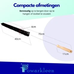 Powarkleen® - Radiatorborstel - Flexibel - Houten Handvat - Roestvrijstaal - Schoonmaakborstel - 70cm Lang! - 1 Stuk -Huishoudelijke Artikelen Winkel 1200x1200 1568