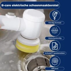 B-care Magic Brush - Elektrische Multifunctionele Schoonmaakborstel - 7 Opzetstukken - Wasborstel - Poetsmachine - Schrobborstel - Handborstel - Werkborstel - Schrobber - Boorborstel - Reinigingsborstel -Huishoudelijke Artikelen Winkel 1200x1200 1571
