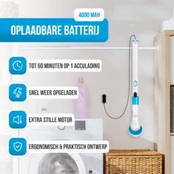 Strex Elektrische Schoonmaakborstel - Draadloze Schrobborstel - Schrobber - 3 Opzetstukken - Telescoopsteel - Poetsmachine Met Krachtige Accu 4 Strex Elektrische Schoonmaakborstel - Draadloze Schrobborstel - Schrobber - 3 Opzetstukken - Telescoopsteel - Poetsmachine Met Krachtige Accu -Huishoudelijke Artikelen Winkel 1200x1200 1610