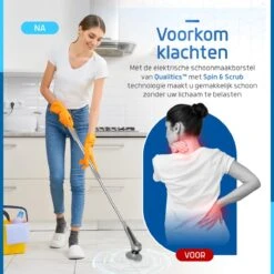 Qualitics Elektrische Schoonmaakborstel - Roterende Polijstmachine - Schrobborstel - Poetsmachine - Vloerreiniger Met 10 Opzetstukken -Huishoudelijke Artikelen Winkel 1200x1200 1626