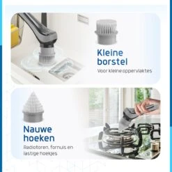 Qualitics Elektrische Schoonmaakborstel - Roterende Polijstmachine - Schrobborstel - Poetsmachine - Vloerreiniger Met 10 Opzetstukken -Huishoudelijke Artikelen Winkel 1200x1200 1628