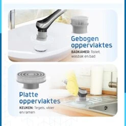 Qualitics Elektrische Schoonmaakborstel - Roterende Polijstmachine - Schrobborstel - Poetsmachine - Vloerreiniger Met 10 Opzetstukken -Huishoudelijke Artikelen Winkel 1200x1200 1632