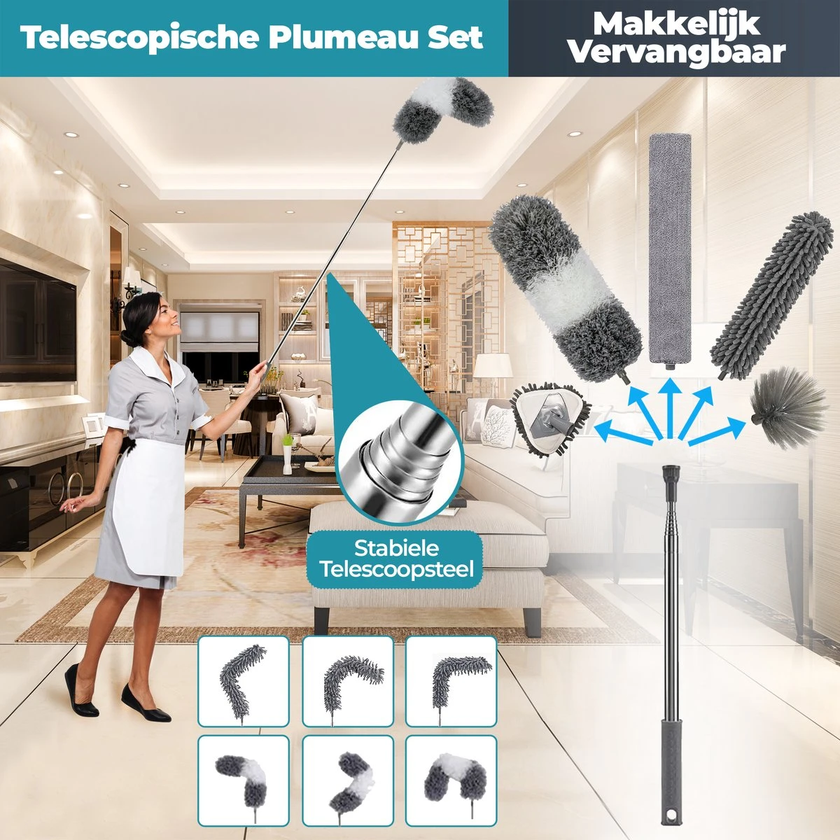 NovaBeau Plumeau met Telescoopsteel – Microvezel Ragebol Uitschuifbaar - 9-delig Duster Set met Voegenborstel – RVS Stoffer – Grijs Chenille Borstel – Wasbaar en Draaibaar NovaBeau Plumeau Met Telescoopsteel – Microvezel Ragebol Uitschuifbaar - 9-delig Duster Set Met Voegenborstel – RVS Stoffer – Grijs Chenille Borstel – Wasbaar En Draaibaar -Huishoudelijke Artikelen Winkel 1200x1200 1659