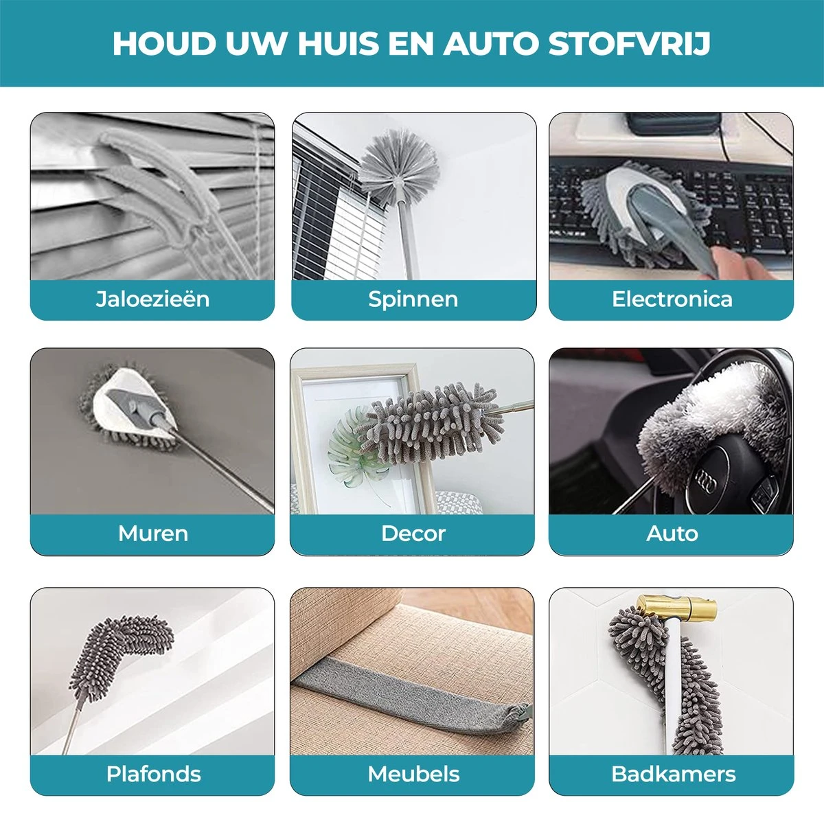 NovaBeau Plumeau met Telescoopsteel – Microvezel Ragebol Uitschuifbaar - 9-delig Duster Set met Voegenborstel – RVS Stoffer – Grijs Chenille Borstel – Wasbaar en Draaibaar NovaBeau Plumeau Met Telescoopsteel – Microvezel Ragebol Uitschuifbaar - 9-delig Duster Set Met Voegenborstel – RVS Stoffer – Grijs Chenille Borstel – Wasbaar En Draaibaar -Huishoudelijke Artikelen Winkel 1200x1200 1660