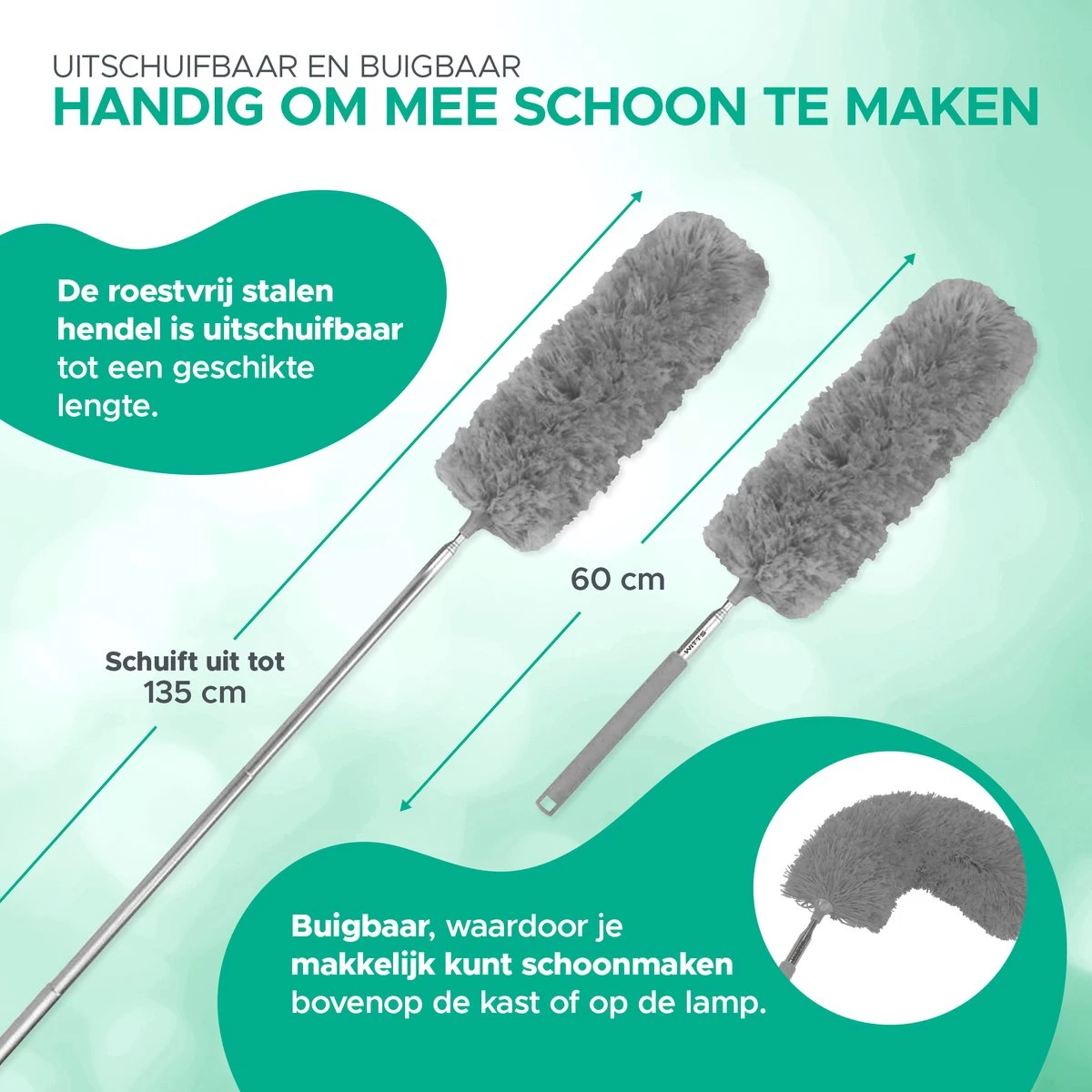 WITTS Telescopische Plumeau - Ragebol – Uitschuifbaar - Grijs WITTS Telescopische Plumeau - Ragebol – Uitschuifbaar - Grijs -Huishoudelijke Artikelen Winkel 1200x1200 1662