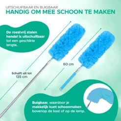 WITTS Telescopische Plumeau Met Telescoopsteel - 60 Tot 140 Cm - Uitschuifbaar - Blauw -Huishoudelijke Artikelen Winkel 1200x1200 1719