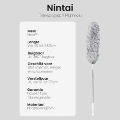 Plumeau Uitschuifbaar Tot 280cm - RVS - Telescopisch - Plumeau Met Telescoopsteel - 360° Flexibel 7 Plumeau Uitschuifbaar Tot 280cm - RVS - Telescopisch - Plumeau Met Telescoopsteel - 360° Flexibel -Huishoudelijke Artikelen Winkel 1200x1200 1732