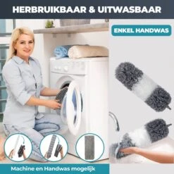 Novabeau® - Telescopische Plumeau – Plumeau Met Telescoopsteel – Ragebol – Uitschuifbaar – Grijs – 3-delige Set -Huishoudelijke Artikelen Winkel 1200x1200 1771