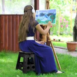 Buxibo - Kruk - Krukje - Keukentrap - Keukentrapje - Opvouwbaar Trapje - Keuken/Badkamer/Schuur Trapje - 29 X 24 X 40cm -Huishoudelijke Artikelen Winkel 1200x1200 1777