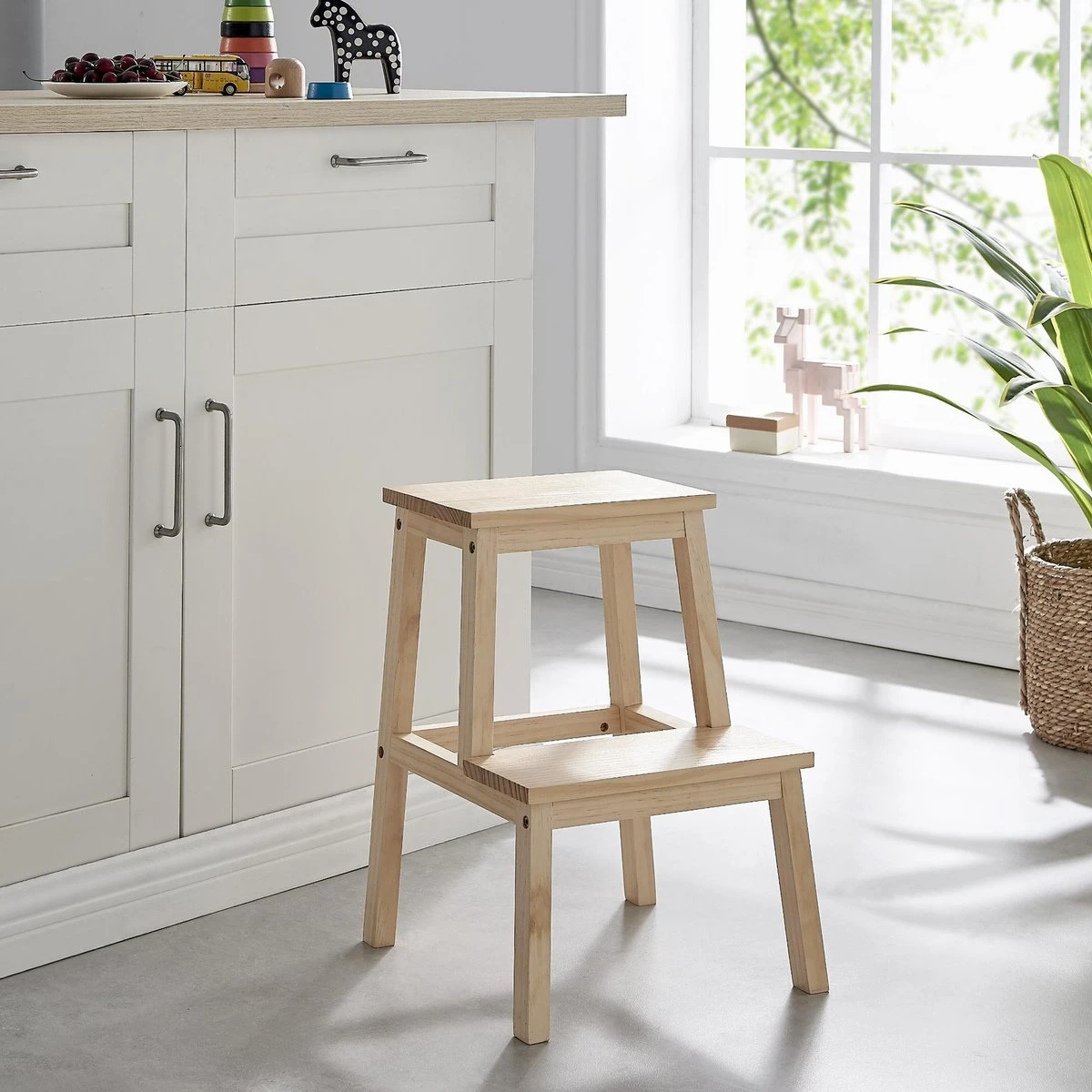 Houten Opstapje - Krukje met 2 Niveaus - Bruin Houten Opstapje - Krukje Met 2 Niveaus - Bruin -Huishoudelijke Artikelen Winkel 1200x1200 1780