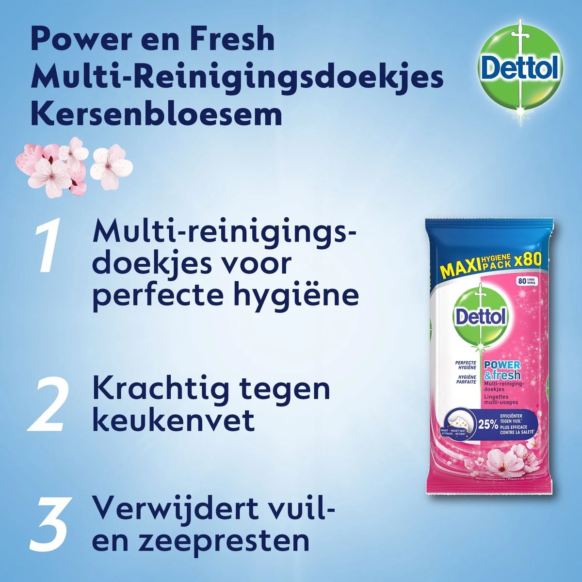 Dettol Schoonmaakdoekjes Power & Fresh - Kersenbloesem - 80 stuks x6 Dettol Schoonmaakdoekjes Power & Fresh - Kersenbloesem - 80 Stuks X6 -Huishoudelijke Artikelen Winkel 1200x1200 1974
