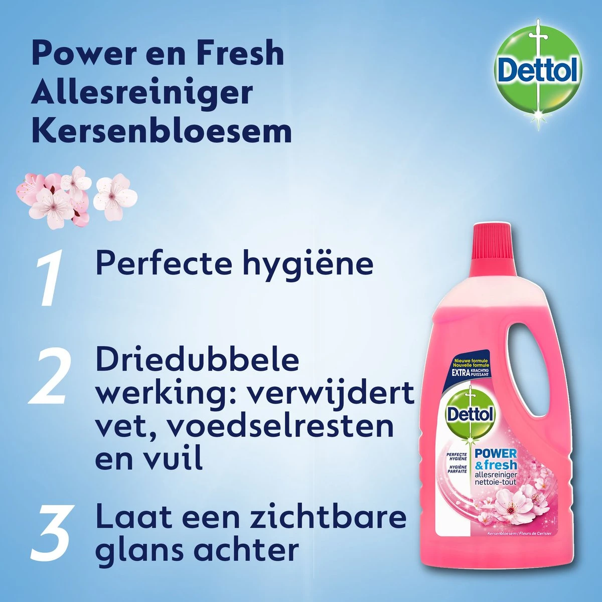 Dettol - Power & Fresh - Allesreiniger - Kersenbloesem - 8 x 1 Liter Dettol - Power & Fresh - Allesreiniger - Kersenbloesem - 8 X 1 Liter -Huishoudelijke Artikelen Winkel 1200x1200 1995