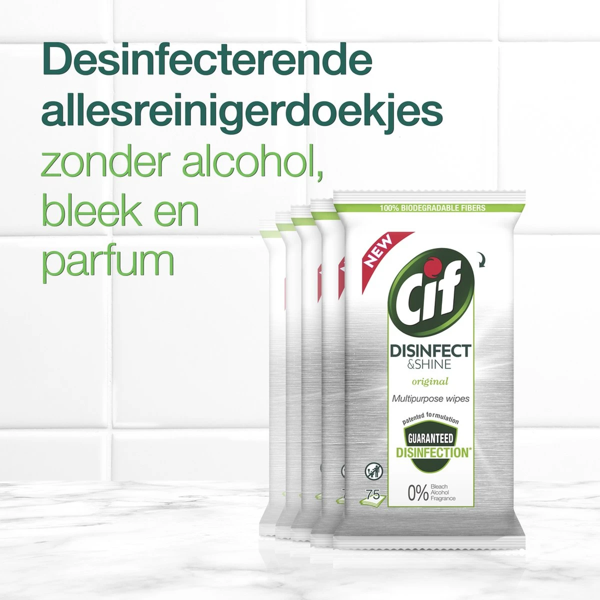 Cif Disinfect & Shine Wipes doden 99,99% van de bacteriën Original desinfecterende schoonmaakdoekjes, van 100% biologisch afbreekbaar textiel 5 x 75 doekjes Cif Disinfect & Shine Wipes Doden 99,99% Van De Bacteriën Original Desinfecterende Schoonmaakdoekjes, Van 100% Biologisch Afbreekbaar Textiel 5 X 75 Doekjes -Huishoudelijke Artikelen Winkel 1200x1200 2020