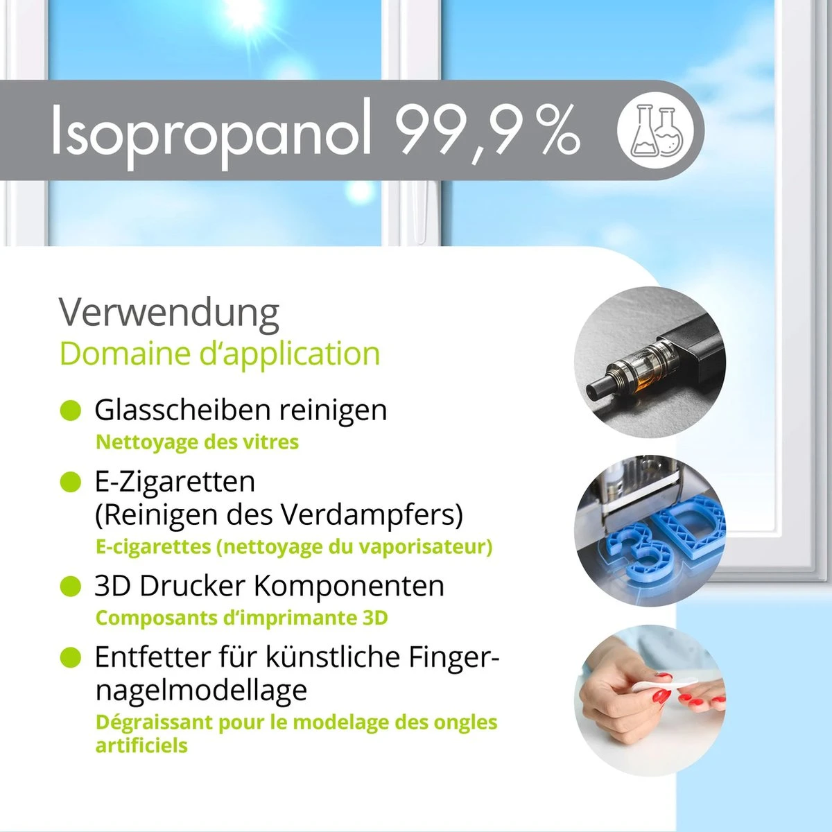 Isopropyl Alcohol - Isopropanol - IPA - Isopropyl - 99,9% Zuiver - 1000ml - Inclusief Trechter Isopropyl Alcohol - Isopropanol - IPA - Isopropyl - 99,9% Zuiver - 1000ml - Inclusief Trechter -Huishoudelijke Artikelen Winkel 1200x1200 2043