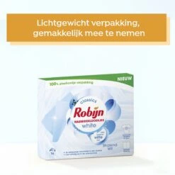 Robijn Classics Stralend Wit Wasmiddeldoekjes - 4 X 16 Wasstrips - Voordeelverpakking -Huishoudelijke Artikelen Winkel 1200x1200 250