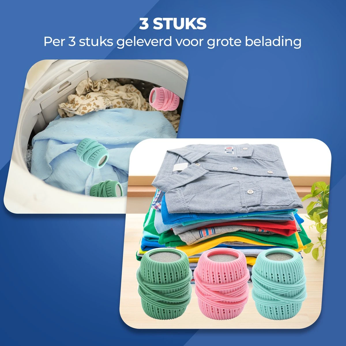 Roegaarden drogerballen - Droogballen - Met spons - Duurzaam - Sneller droog Roegaarden Drogerballen - Droogballen - Met Spons - Duurzaam - Sneller Droog -Huishoudelijke Artikelen Winkel 1200x1200 40