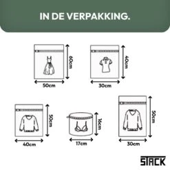 Merkloos Waszakken | Set Van 5 Waszakjes Met Rits - Waszak - Wasnet - Kledingzakjes - BH Was Zakjes - Laundry Bag Set Voor Ondergoed - Kleding - Delicaat Wasgoed - Wasmachine Zakjes - Wasgoed -Huishoudelijke Artikelen Winkel 1200x1200 708