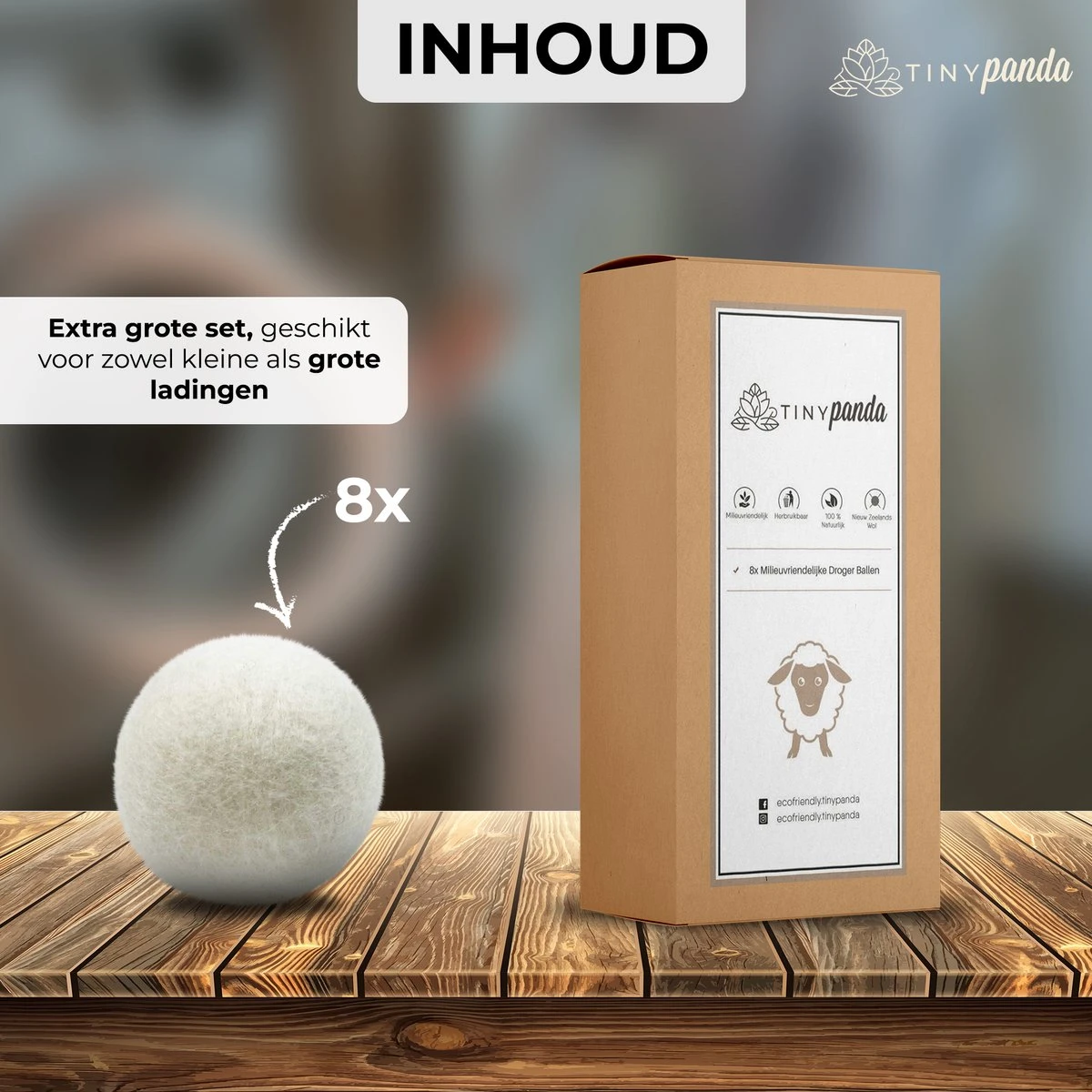 Droger Ballen XL 8 stuks – Zero waste Dryer Balls - Duurzaam – Wasverzachter – Herbruikbare Drogerballen – Droogt de was sneller – Tiny Panda Merkloos Droger Ballen XL 8 Stuks – Zero Waste Dryer Balls - Duurzaam – Wasverzachter – Herbruikbare Drogerballen – Droogt De Was Sneller – Tiny Panda -Huishoudelijke Artikelen Winkel 1200x1200 731