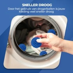 Roegaarden Drogerballen - Wasbollen - 6 Stuks - Siliconen - Sneller Droog - Anti-kreuk -Huishoudelijke Artikelen Winkel 1200x1200 744