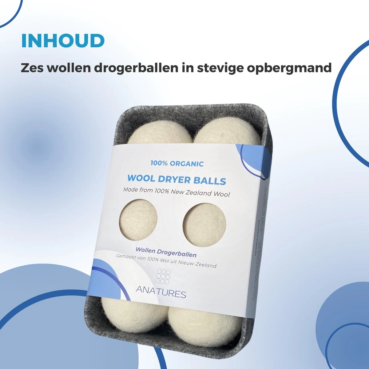 ANATURES Wollen XL Drogerballen 6 stuks in opbergmand – Herbruikbare Droogballen Wasdroger – Nieuw Zeelands RWS Schaapswol - Wasdrogerballen Duurzaam – Natuurlijke Wasverzachter ANATURES Wollen XL Drogerballen 6 Stuks In Opbergmand – Herbruikbare Droogballen Wasdroger – Nieuw Zeelands RWS Schaapswol - Wasdrogerballen Duurzaam – Natuurlijke Wasverzachter -Huishoudelijke Artikelen Winkel 1200x1200 788