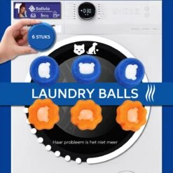 Salivio Laundryballs - 8x Wasbol Set - Huisdieren Haar Verwijderen - Wasbollen - Drogerballen - Energiebesparend - Wasverzachter - Milieuvriendelijk Wassen -Huishoudelijke Artikelen Winkel 1200x1200 799