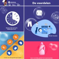 Salivio Laundryballs - 8x Wasbol Set - Huisdieren Haar Verwijderen - Wasbollen - Drogerballen - Energiebesparend - Wasverzachter - Milieuvriendelijk Wassen -Huishoudelijke Artikelen Winkel 1200x1200 800