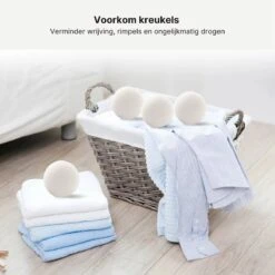Wollen Drogerballen - Duurzaam & Milieuvriendelijk - Wasbol - Verkort Droogtijd - Droogballen - Hypoallergeen En Chemicaliënvrij - Bespaar Op Energierekening - Wasdroger Ballen - Wasbollen -Huishoudelijke Artikelen Winkel 1200x1200 809