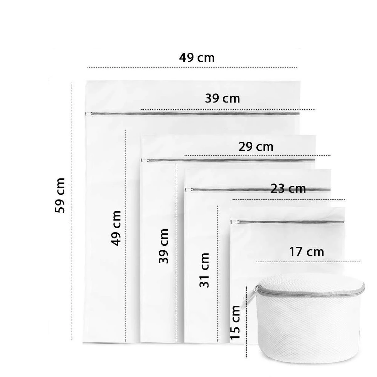 ForDig Wasnet Waszakjes (5 stuks) voor Lingerie en Fijne Was - Geschikt voor Wasmachine - Met Rits - Wit ForDig Wasnet Waszakjes (5 Stuks) Voor Lingerie En Fijne Was - Geschikt Voor Wasmachine - Met Rits - Wit -Huishoudelijke Artikelen Winkel 1200x1200 900