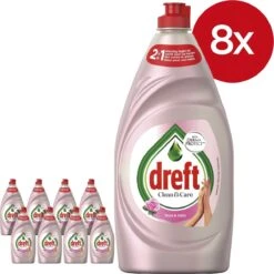 Dreft Clean & Care Rose & Satin Afwasmiddel - 8x780ml - Voordeelverpakking -Huishoudelijke Artikelen Winkel 1200x1200 956
