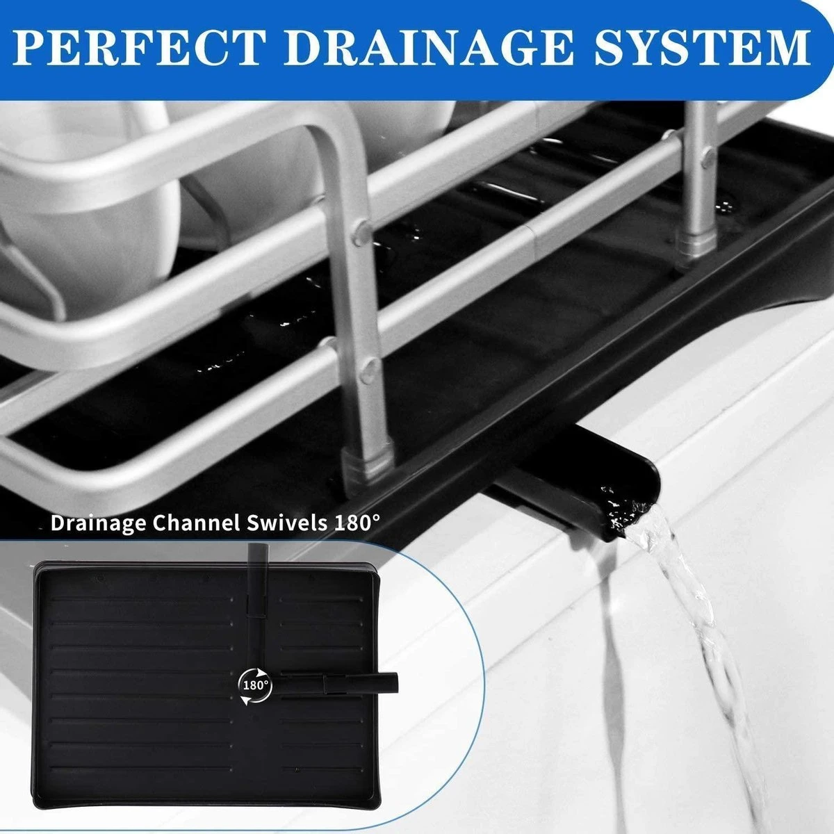 Doogo® Afdruiprek met bestekkorf en lekbak voor keukenborden en bestek Afdruiprek met draaibare uitloop Doogo® Afdruiprek Met Bestekkorf En Lekbak Voor Keukenborden En Bestek Afdruiprek Met Draaibare Uitloop -Huishoudelijke Artikelen Winkel 1200x1200 986