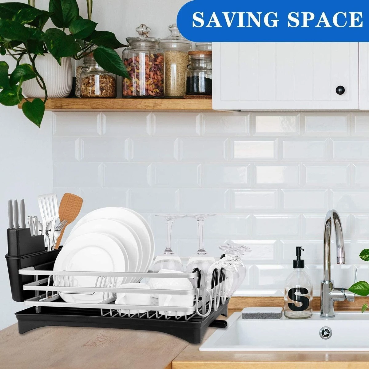 Doogo® Afdruiprek met bestekkorf en lekbak voor keukenborden en bestek Afdruiprek met draaibare uitloop Doogo® Afdruiprek Met Bestekkorf En Lekbak Voor Keukenborden En Bestek Afdruiprek Met Draaibare Uitloop -Huishoudelijke Artikelen Winkel 1200x1200 988